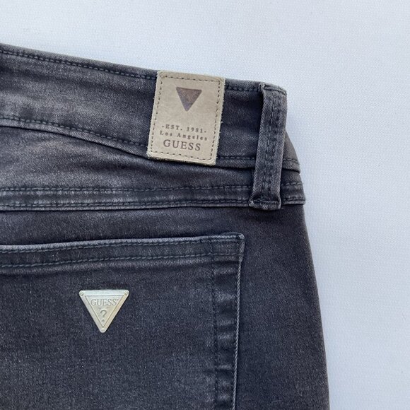 Guess Women’s Marilyn 3 Zip Black Skinny Jeans Super Stretch Ankle Zip Size 25 - Picture 11 of 11